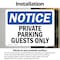 Signmission Private Parking Guests Only OSHA Notice Sign, Vinyl Decal, 10in W x 7in L, 2PK OS-2PACK-NS-D-710-L-17817 - alternate 6